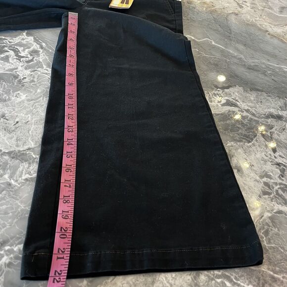 Gaucho Capri Jeans 5/6 NEW Lee Womens Black Denim Flared Casual 70's Retro Y2K - Picture 8 of 10